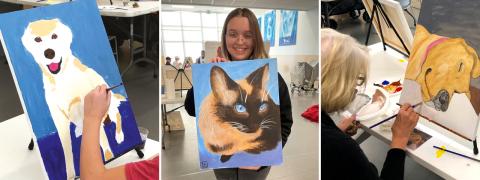 Collage of Paint My Pet sessions