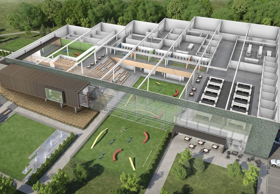 St. Paul animal care campus aerial view