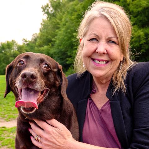 Eileen Lay and dog 2019